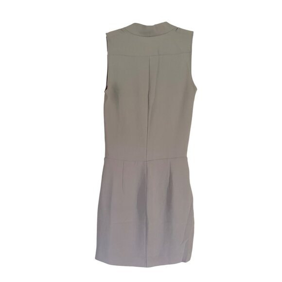 Babaton Aritzia Phoenix Matte Satin Shawl Collar V-Neck Sheath Dress S Blush - Picture 3 of 11